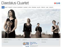 Tablet Screenshot of daedalusquartet.com